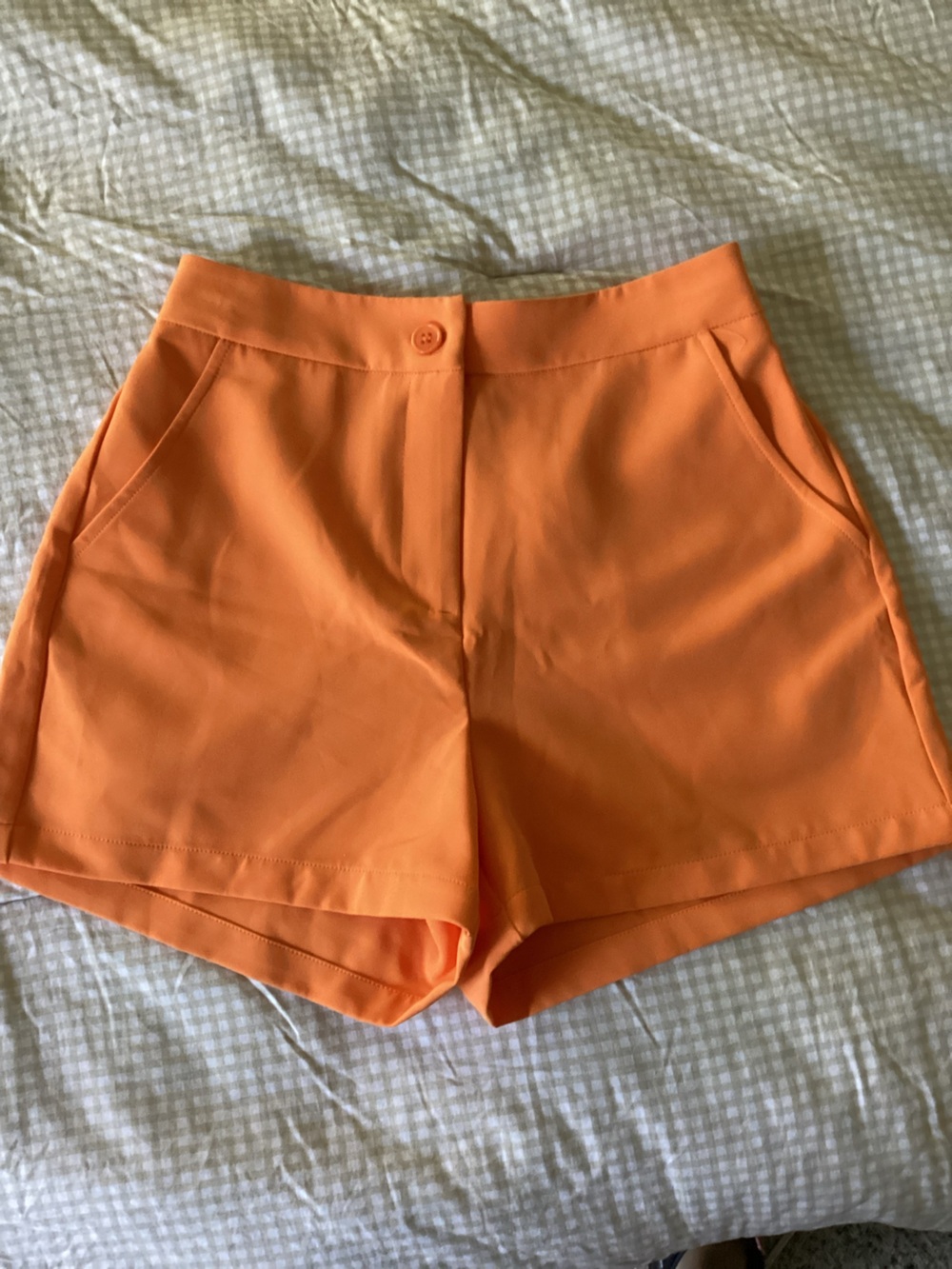 Sincerely Jules Bright Orange High Waist Shorts